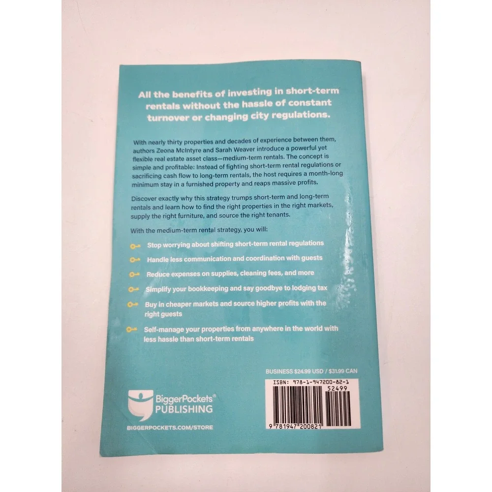 30-Day Stay Real Estate Investor Guide Medium-Term Rental McIntyre Weaver Book